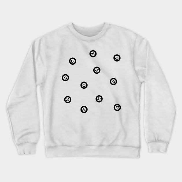 Happy and Sad Faces Crewneck Sweatshirt by Reeseworks